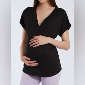 Elegant Black Maternity T-shirt size large 04-54